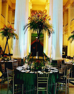 Calla Lilies and Palm on Bamboo Frames - Auckland Museum - Grand Foyer