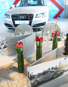 Audi Car Launch - Tulip Vases - Auckland Museum Event Centre