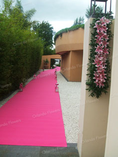 Pink Lilies and Carpet - Hanene Pavilion