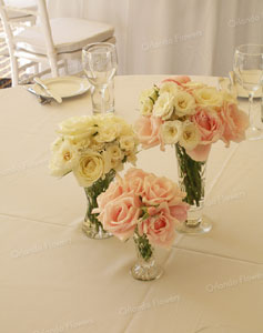 Mixed Roses in Cut Crystal Vases - Hopetoun Alpha