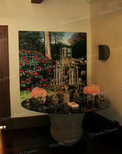 Entrance Table - Pink Peonies - Kelliher Estate