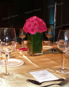 Gem Rose Vases - The Great Room - Langham Hotel 