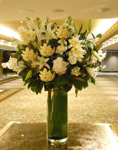  Orchids, Lilies, Stock and Hydrangea - Foyer - The Great Room - Langham Hotel