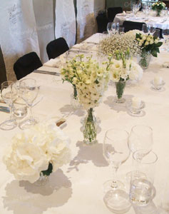  Seasonal White Flowers -  Head Table - Mantells Mt Eden