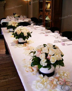 Roses Vases - Head Table - Mantells Mt Eden