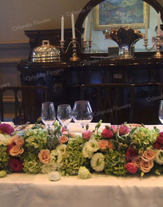  Head Table - Seasonal Flowers - Logan Campbell Room - The Northern Club 