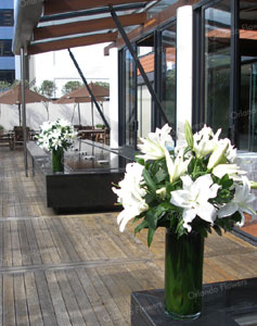 White Lily Vases - The Terrace - Sky City Grand Hotel