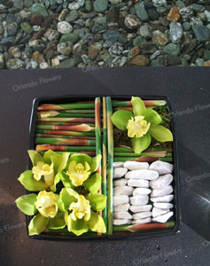 Orchid, Reed and Pebble Vase - Sofitel